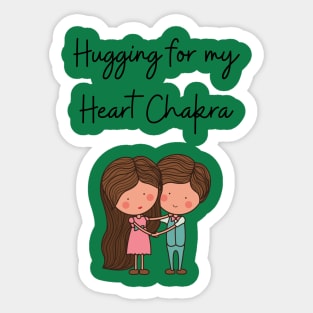 Hugging for my Heart Chakra Sticker